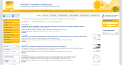 Desktop Screenshot of nonlin-processes-geophys.net